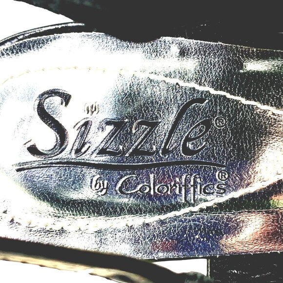 Black Rhinestone Stiletto Heels T- Strap Design Crystal Embellishments Size 7.5 - Picture 9 of 11